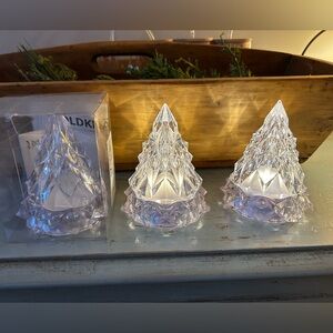 3 pc IKEA KOLDKNAPP Light Christmas Tree Lamp 4.25" LED Battery Operated